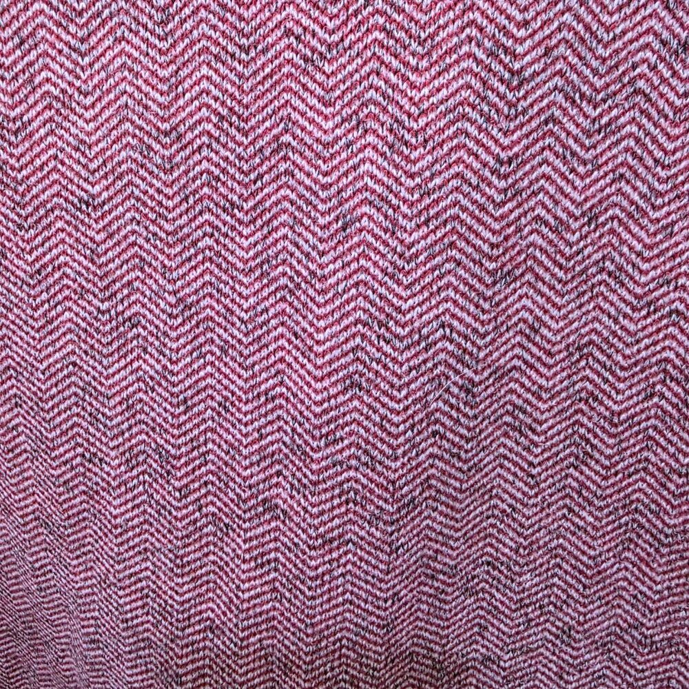 Lands’ End Women’s 1X Red Patterned Sweater 16W-18W Cowl Neck Cozy Knit Pullover - Picture 5 of 10